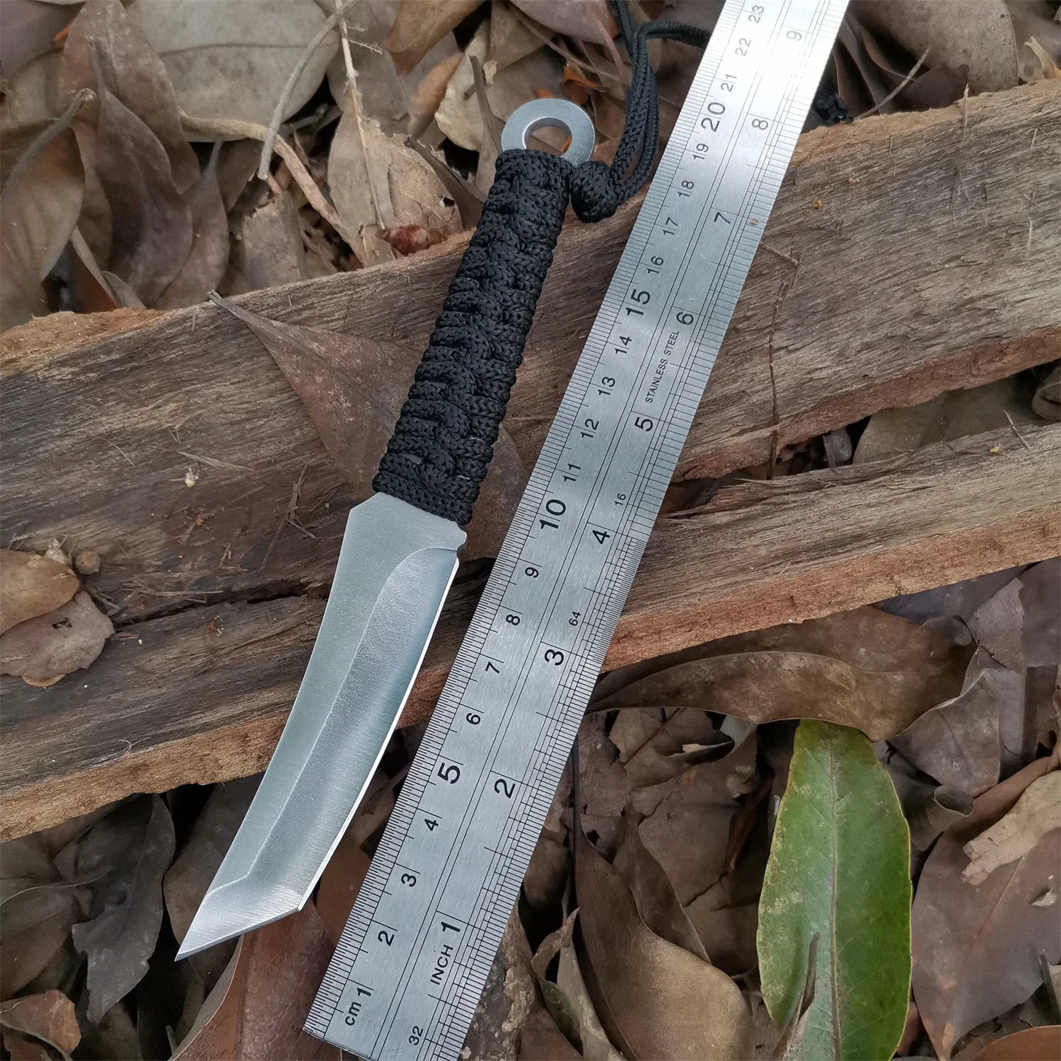 High carbon S.S. Fixed Blade Knife with Sheath and Cord Knife for Hunting Camping and Field Survival Tactical Combat Outdoor