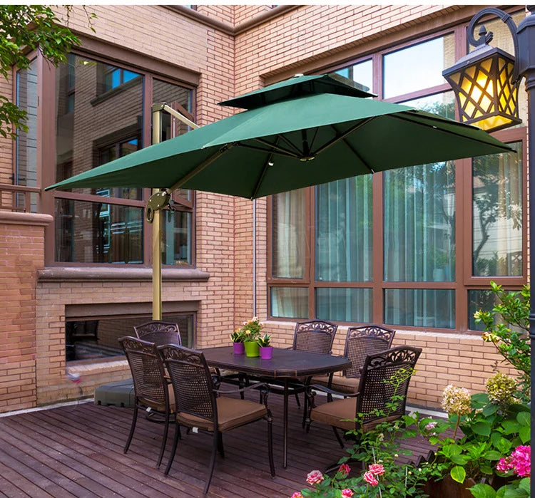 Outdoor Sun Umbrella, Cantilever, Courtyard Villa Courtyard Garden Sun Umbrella, Outdoor Umbrella, Customizable