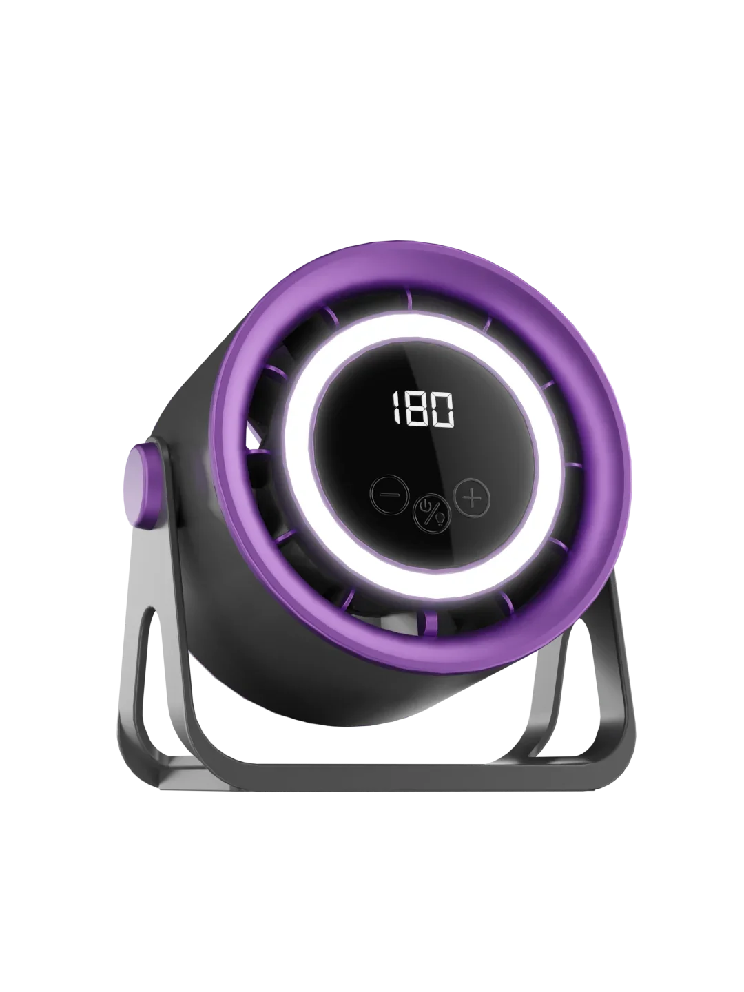 New 1800mAH desktop bladeless electric fan, USB rechargeable with ambient light, silent turbo fan, 100 speed air cooler