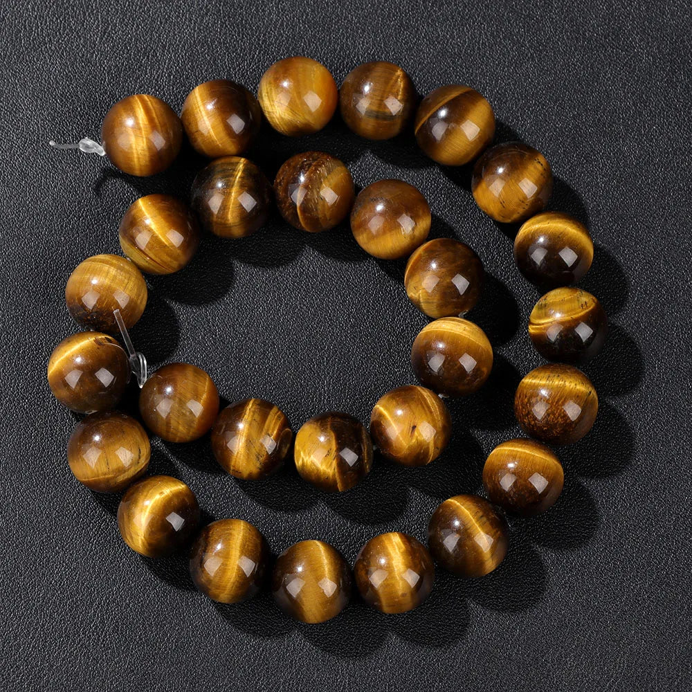 High Quality Natural Stone Yellow Tiger Eye Beads Round Square Oval Loose Spacer Stone For Jewelry Making Bracelet Diy Accessory