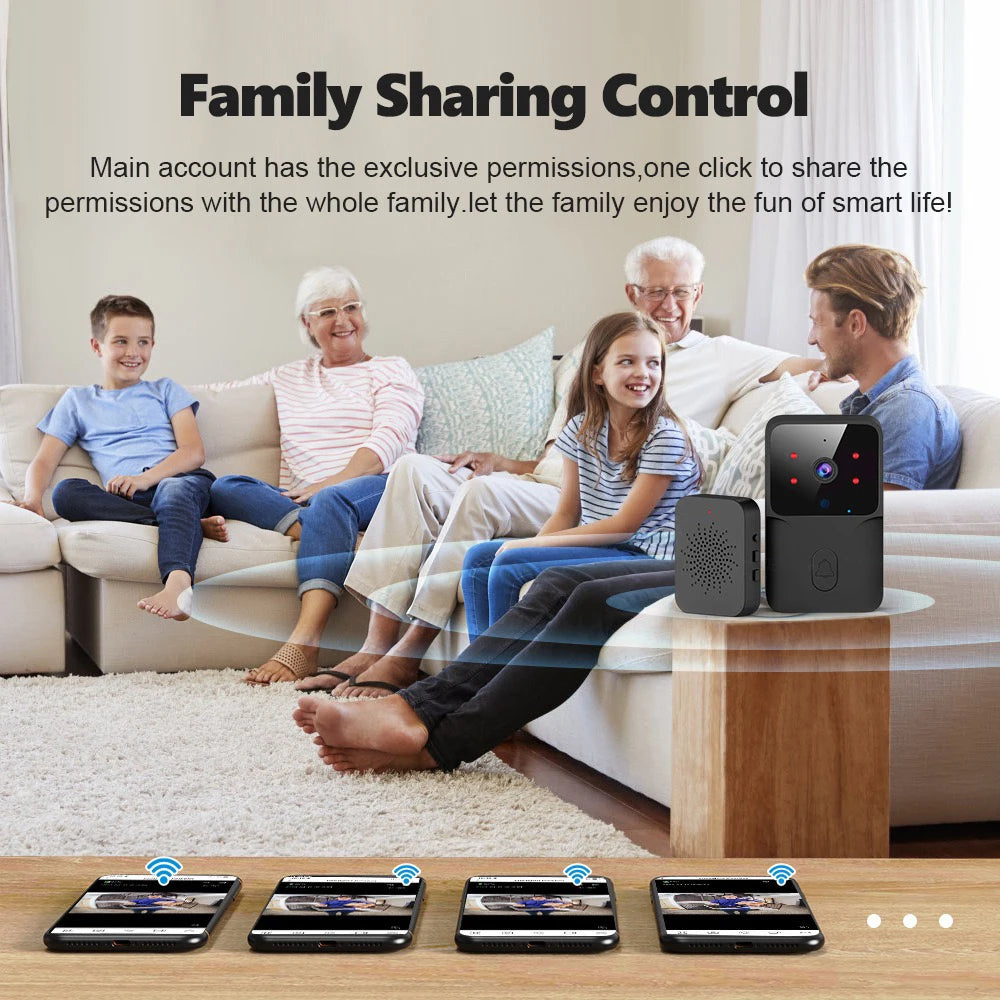 Tuya WiFi Video Doorbell Wireless HD Camera IR Alarm Security Smart Home Door Bell WiFi Intercom for Home with Black or White