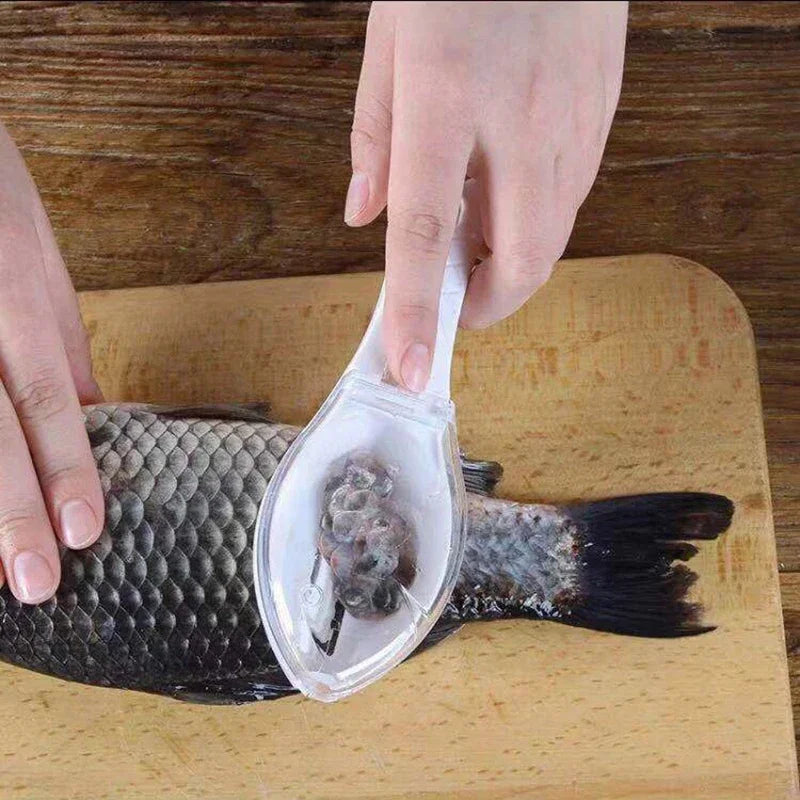 Fish Scale Scraper Fish Skin Brush Seafood Tools Fast Remove Fish Scraper Cleaning Knife Kitchen Accessories