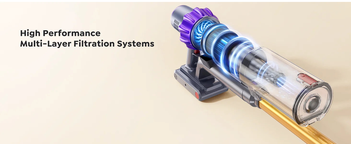 BUTURE VC80 500W 48Kpa Suction Power Handheld Cordless Wireless Vacuum Cleaner for Home Appliance 1.5L Dust Cup RemovableBattery