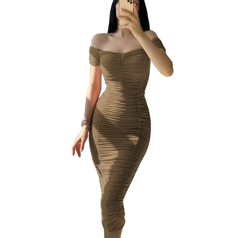 Women Summer Prom Dresses Evening Midi Bodycon Dress Elegant Club Sexy Outfits for Wedding Birthday Party