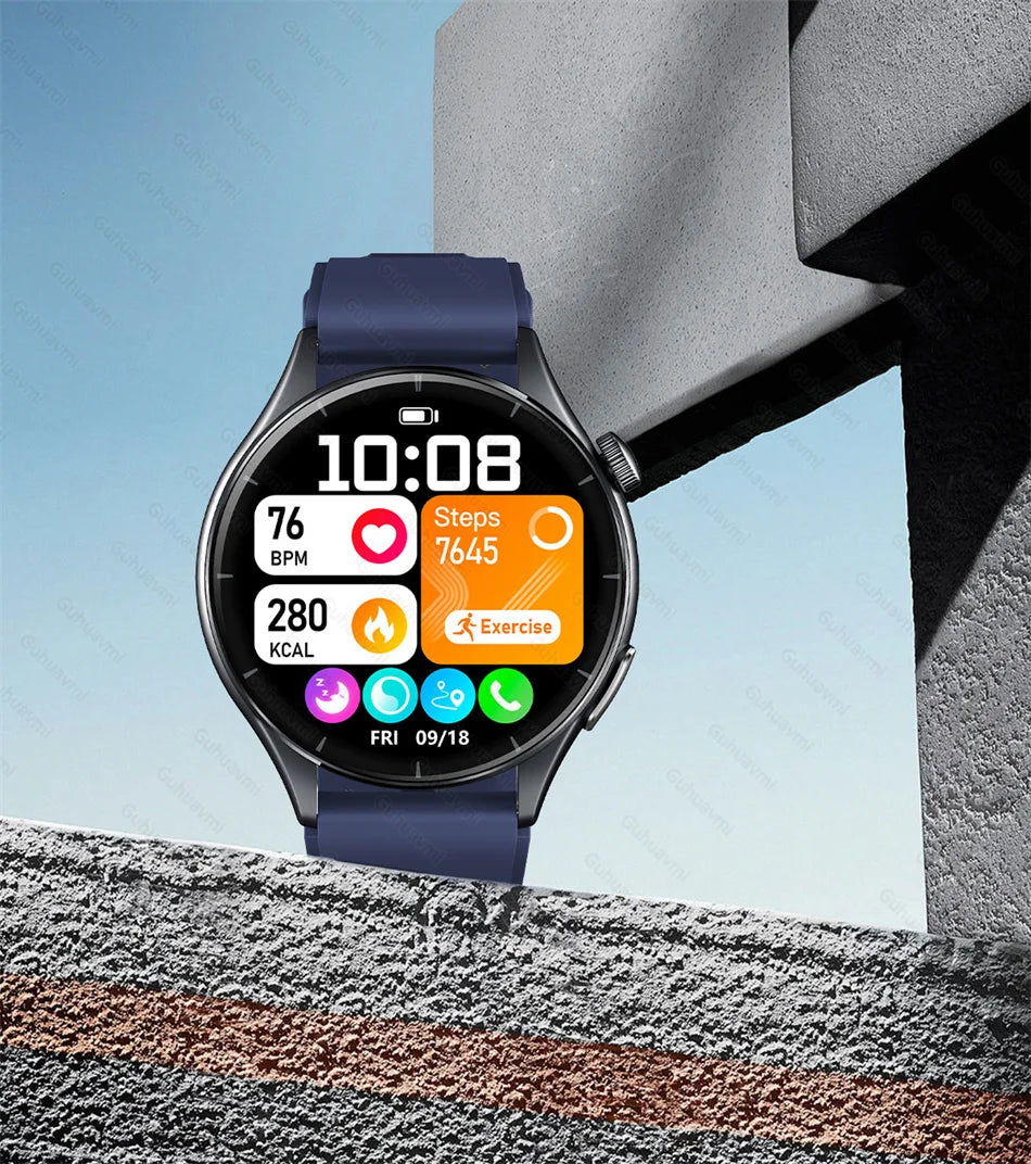 Sapphire 2025New Health managed Smart Watch Health measure Blood Fat Uric Acid Call ECG+PPG blood pressure Health Smartwatch IOS