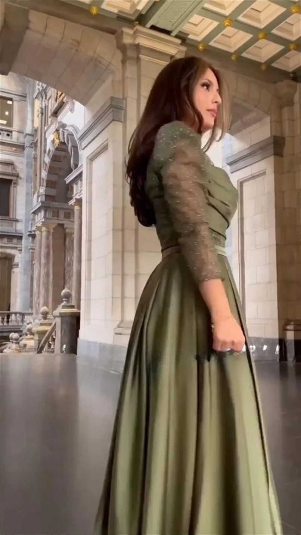 Customized Prom Dresses High Quality Exquisite V-neck A-line Draped S Formal Occasion Gown vestidos elegantes mujer fiesta y bod