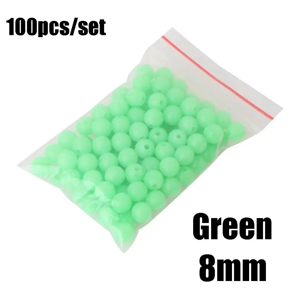 100Pcs/bag Fishing Floats Beads Luminous Light Glowing Balls For Night Sea Fishing 4/5/6/8mm