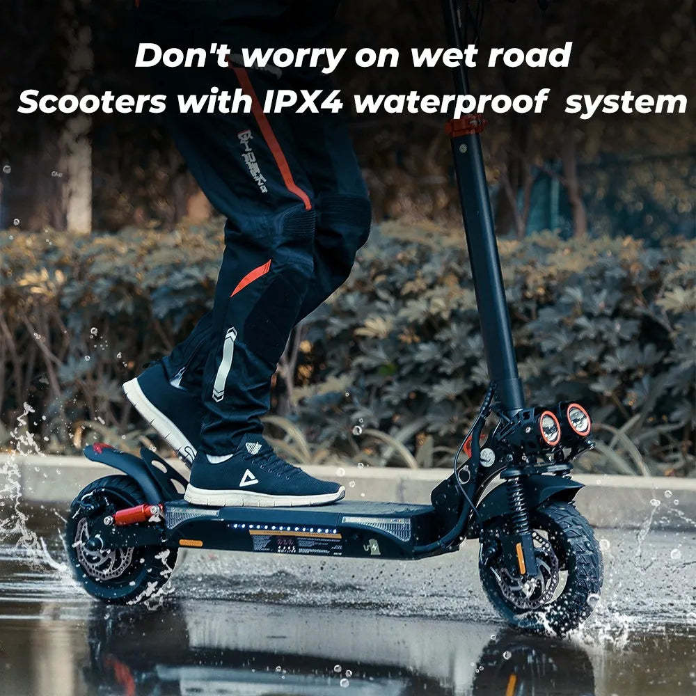 iScooter iX4 Electric Scooter 800W Motor Max Speed 45km/h 48V 15Ah Battery up to 40-45km Range App Control Body Warning Light