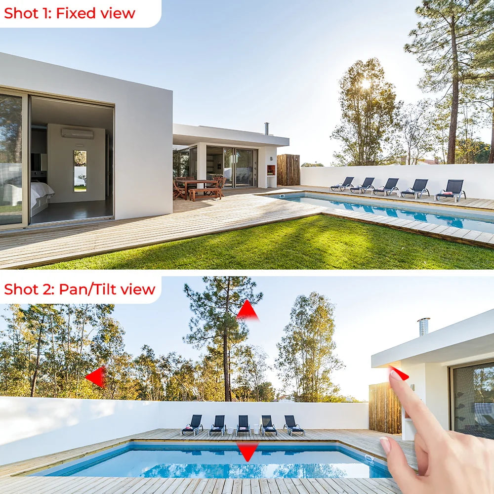 10MP 5K 4X Zoom Dual Lens Wifi Camera Waterproof IP66 HD 8MP Color IR Night Vision Auto Tracking Cloud Wifi Surveillance Cameras