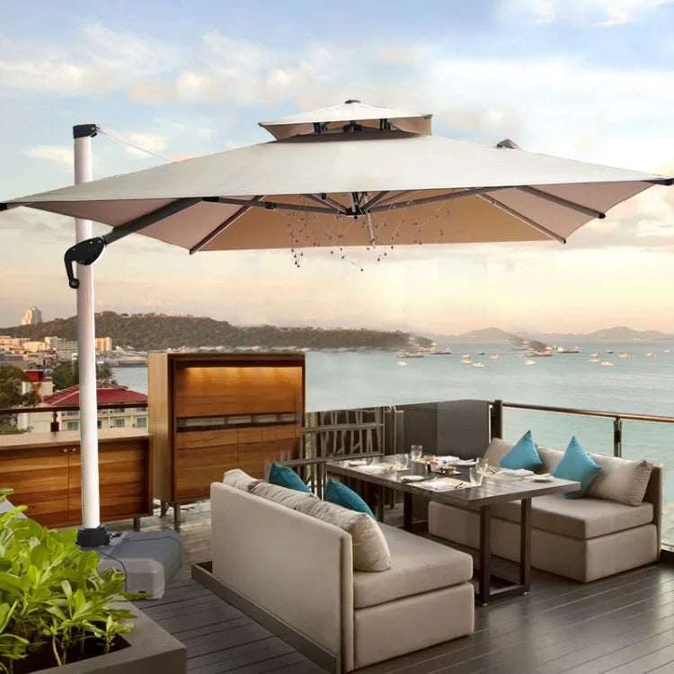 Outdoor Sun Umbrella, Cantilever, Courtyard Villa Courtyard Garden Sun Umbrella, Outdoor Umbrella, Customizable