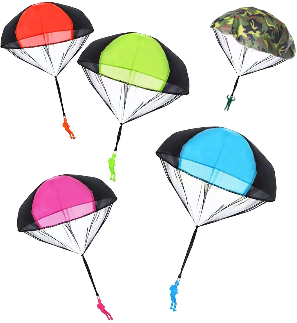 5pcs/lot Parachute Toy  No Tangle Throw Parachute Men Outdoor Sport Toy Children Paratrooper Toy Hand Throw Parachute Army Man