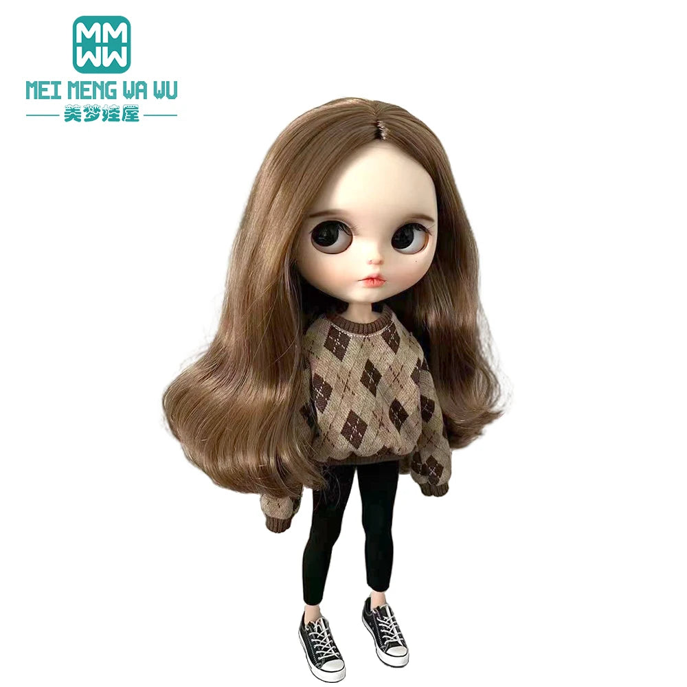 Clothes for doll Fashionable sportswear, shirts, sweatshirts fits Blyth Azone OB22 OB24 Doll Accessories