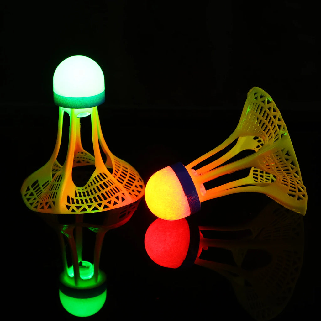 8/1PCS Windproof Light-up Badminton Durable Yellow Nylon Shuttlecocks Badminton Indoor Outdoor Sports Badminton Training Balls