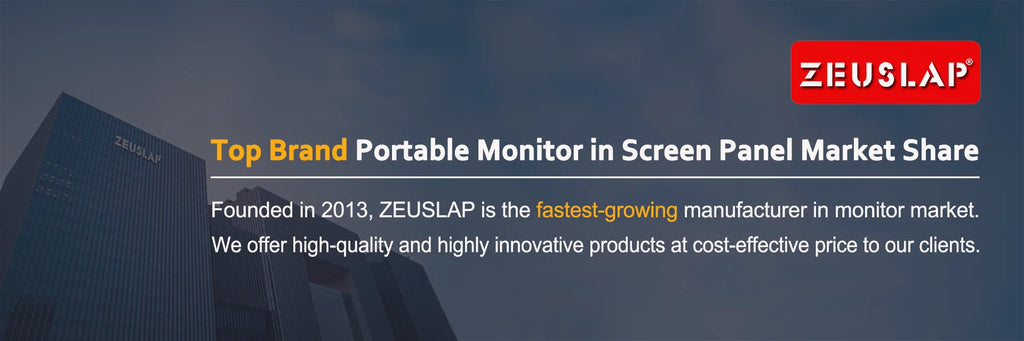 ZEUSLAP 15.6" Stacked Foldable Dual Monitor FHD 100% sRGB Laptop Screen Extender Portable Monitor for Windows Mac OS