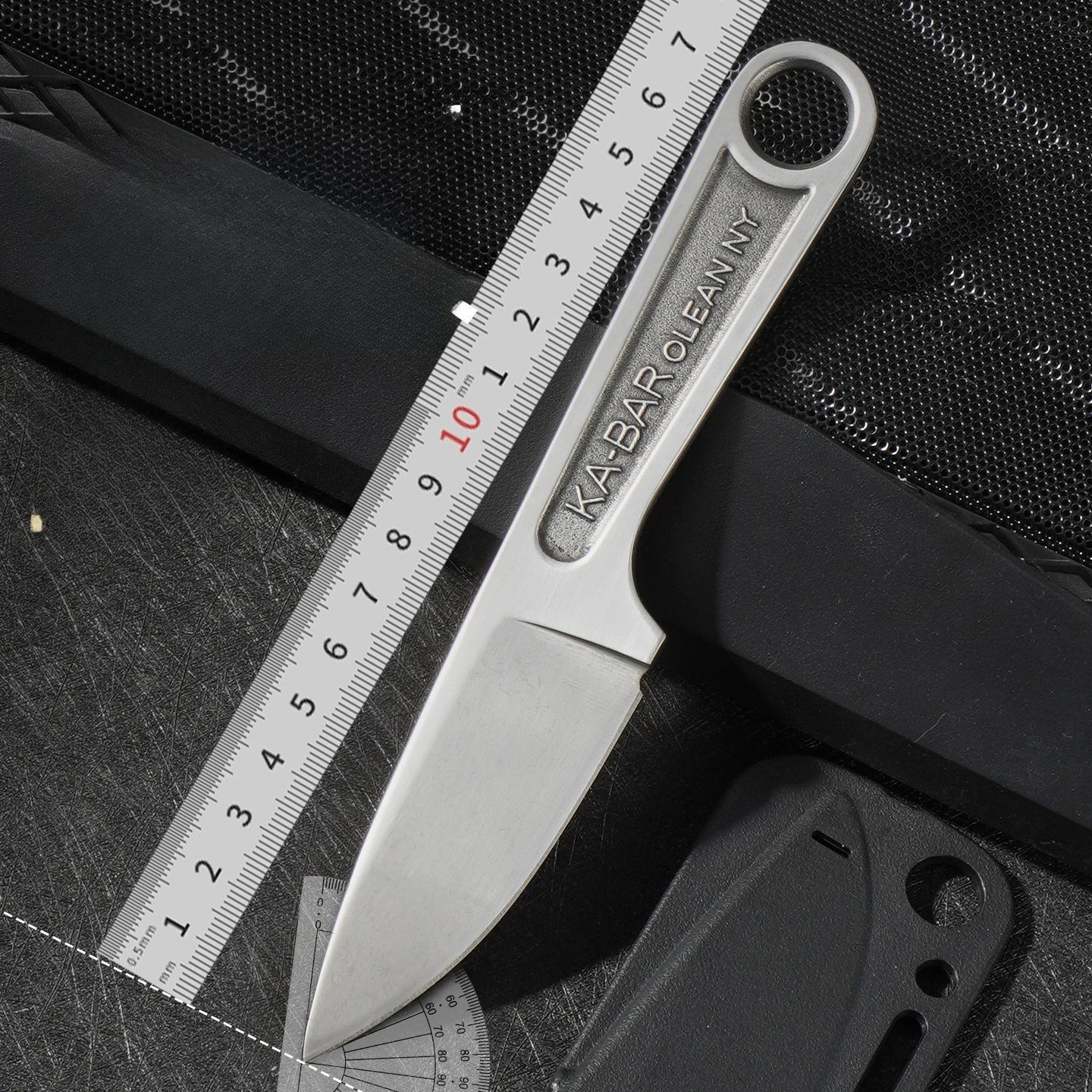 2025 new straight high hardness outdoor knife survival knife integrated keel with K sheath survival camping pocket knife EDC