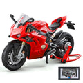 Large Size 1/9 Ducatis Panigale V4S Alloy Racing Motorcycle Simulation Diecast Metal Street Motorcycle Model With Light Kid Gift