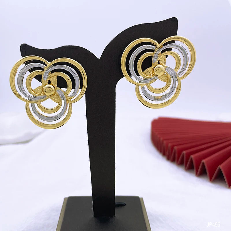 Elegant Women Necklaces Jewelry Sets Gold Color Jewelry On The Neck Wedding Party Accessories conjunto de joyeria para mujer