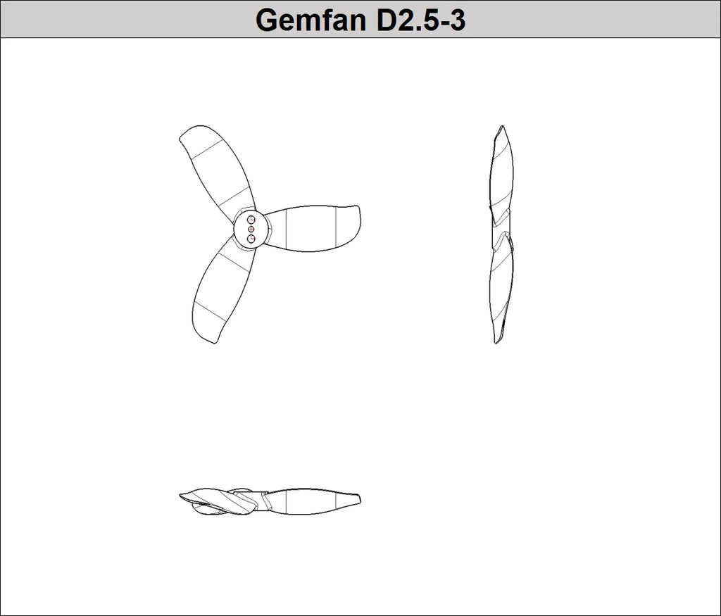 24pcs/12pairs Gemfan D2.5 3-blade 2.5inch PC FPV Propeller 1404 Motor 1.5mm Hole For FPV Drone SpeedyBee BEE25 DJI O4 Air Unit