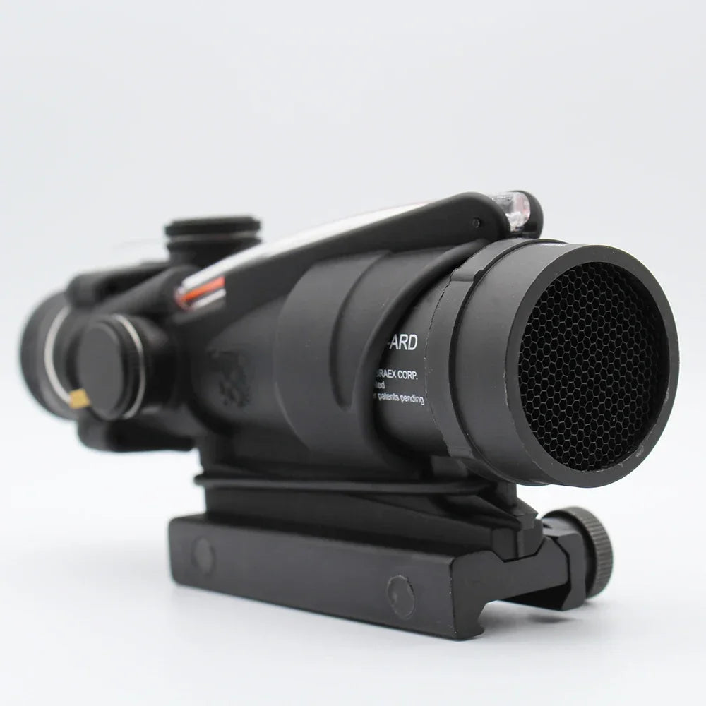 Ultimate Riflescopes for Hunting - 4X32 Hunting Sight with True Fiber Optic Green Red Dot Illuminated Etched Sight
