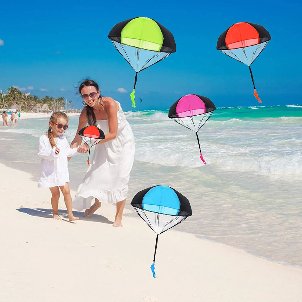 5pcs/lot Parachute Toy  No Tangle Throw Parachute Men Outdoor Sport Toy Children Paratrooper Toy Hand Throw Parachute Army Man