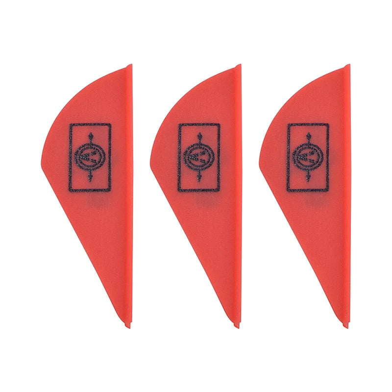 100pcs 2Inch Archery Arrow Rubber Feather Fletching Water Drop Shape Vanes DIY Shaft Accessories for Outdoor Shooting Hunting