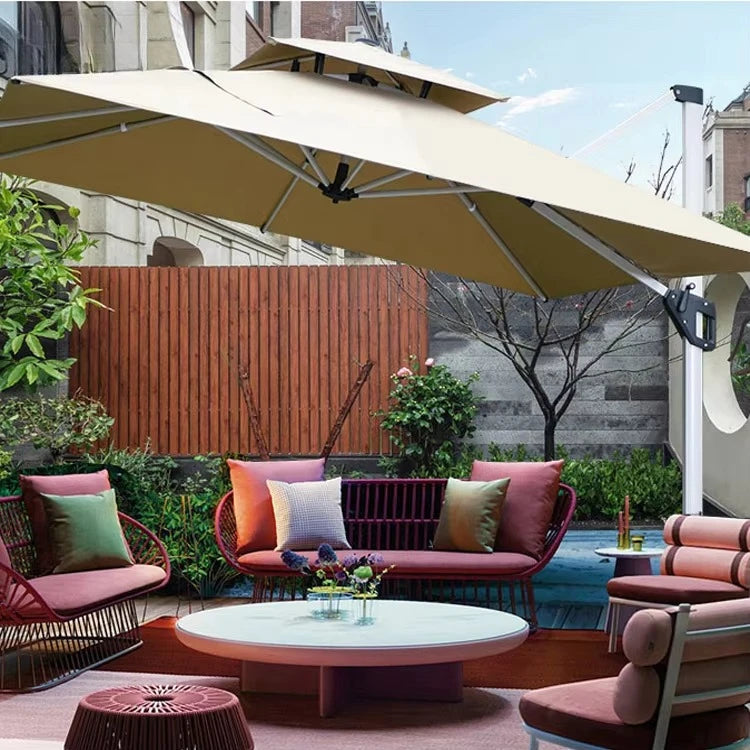 Outdoor Sun Umbrella, Cantilever, Courtyard Villa Courtyard Garden Sun Umbrella, Outdoor Umbrella, Customizable