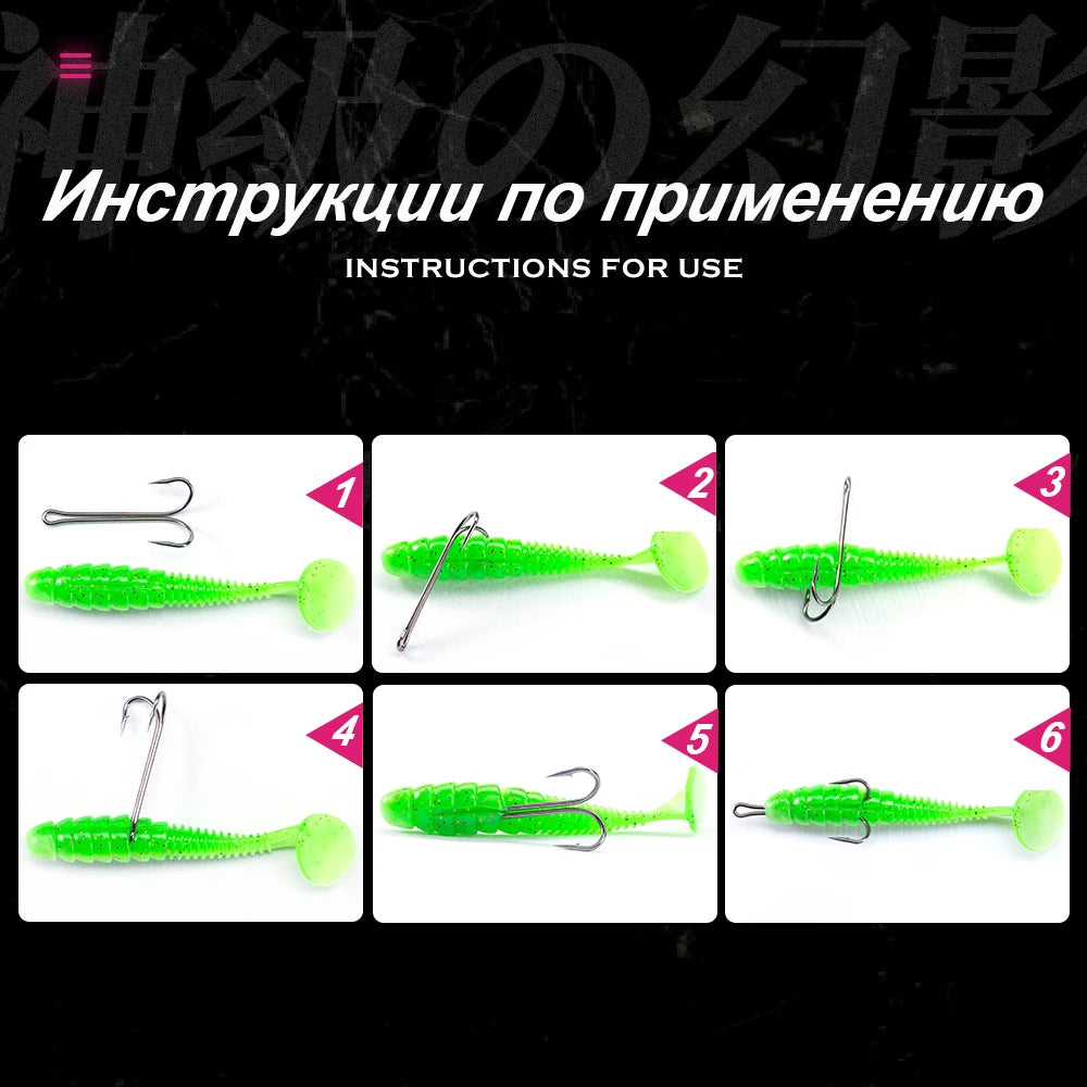 Hunthouse New Item Double Hook Long Fishing Equipment  Long Double Hook Top Quality Fishing Killer High Carbon Steel Duple Hook