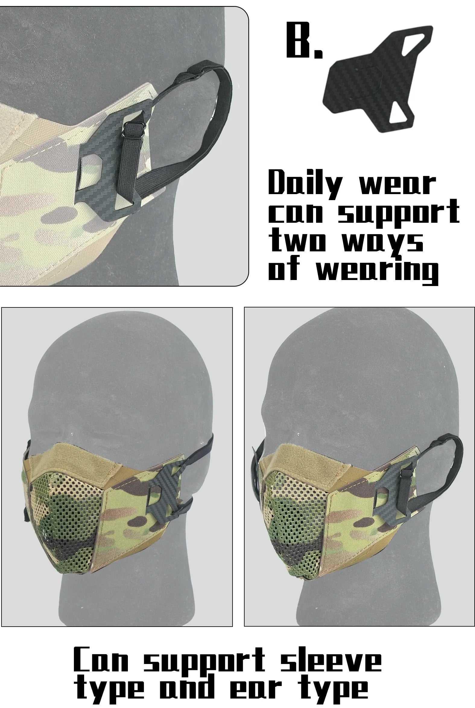 DMGear Tactical Face Mask Anti-Fog Hunting Protection Gear Huting Equipment Accessory Airsoft Breathable Comfortable Outdoors
