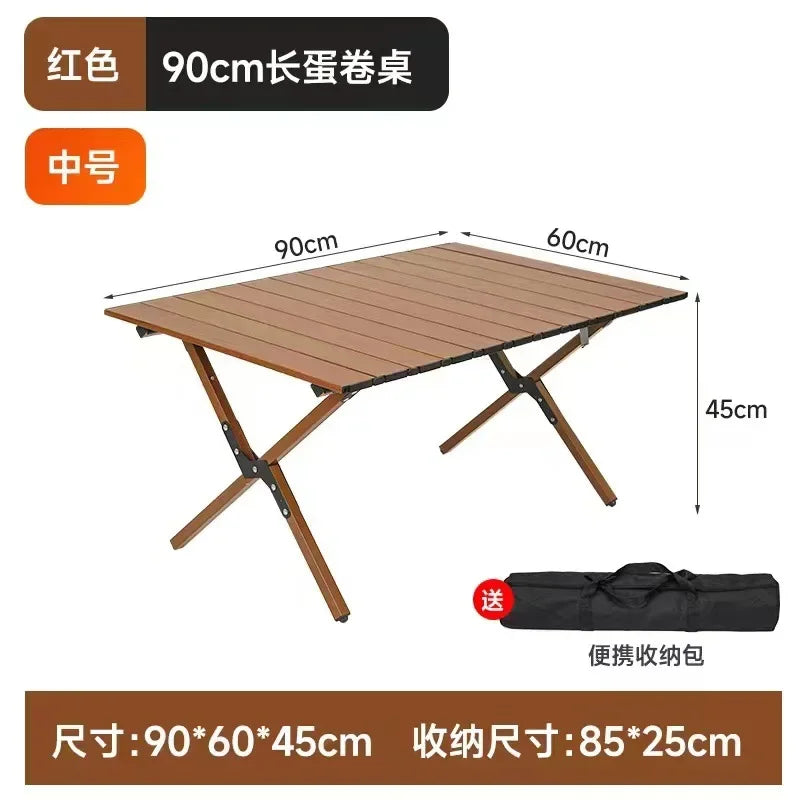 Outdoor Picnic Desk Lightweight Aluminum Table Sturdy Foldable Portable Folding Camping Table Garden Lawn Party Use Furniture
