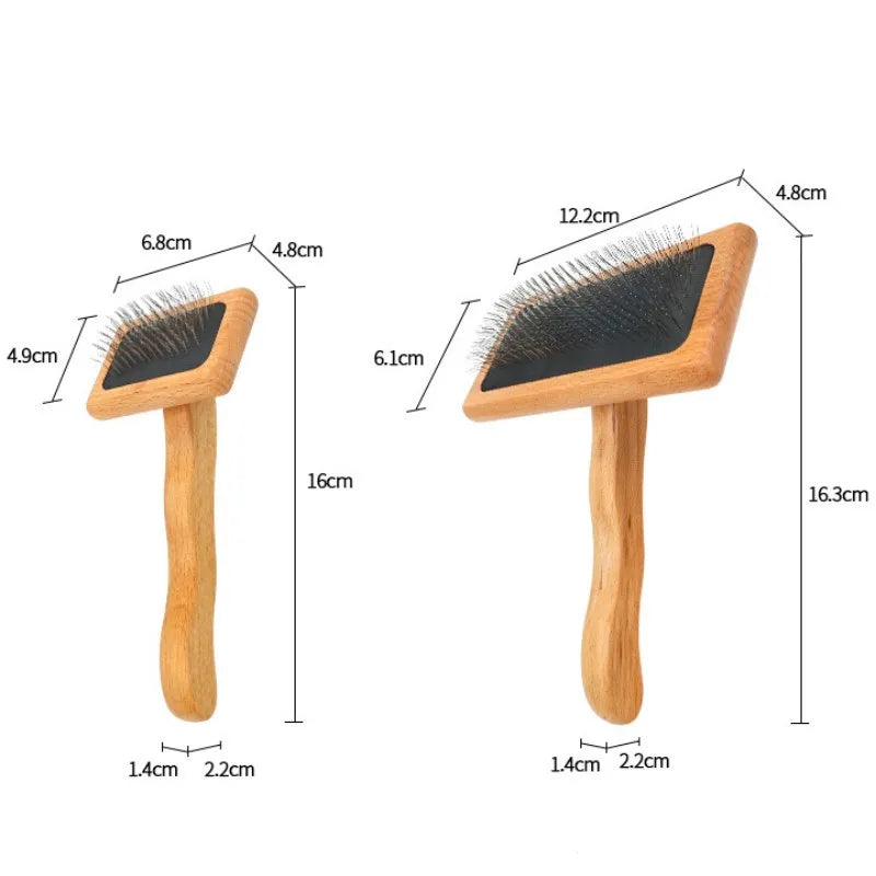 Dog Comb Solid Wood Dogs Brush Pet Hair Remover Bamboo Dog Grooming Brush Massage Cat Brushes Hair Knot Cleaning Combs for Pet