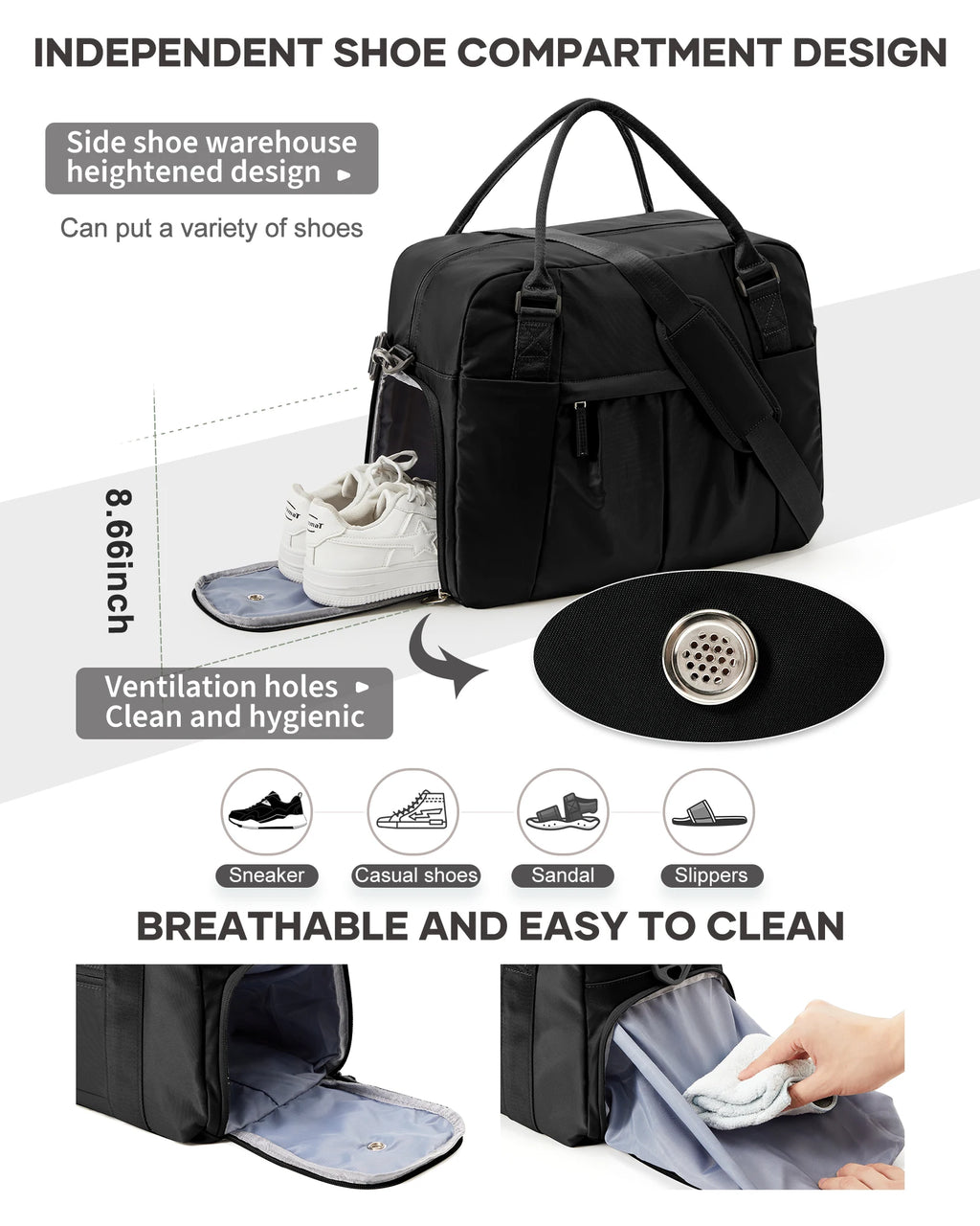 Gym Bags for Men Large Capacity Tote Bag Carry on Bag Travel Bag Suitcase Waterproof Beach Bag Football Exercises Gym Duffle Bag