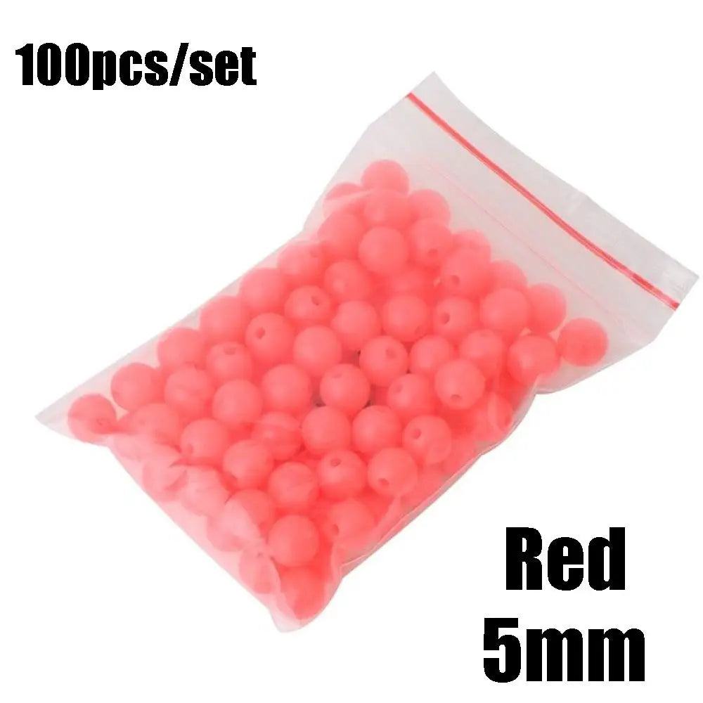 100Pcs/bag Fishing Floats Beads Luminous Light Glowing Balls For Night Sea Fishing 4/5/6/8mm