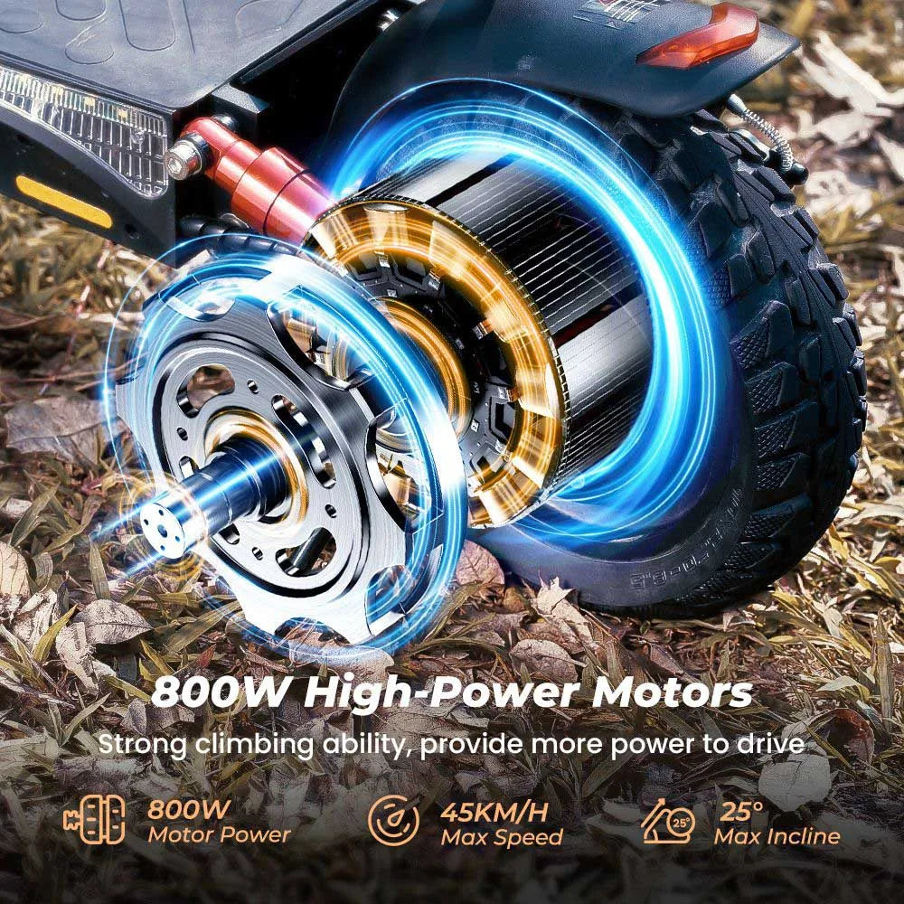 iScooter iX4 Electric Scooter 800W Motor Max Speed 45km/h 48V 15Ah Battery up to 40-45km Range App Control Body Warning Light