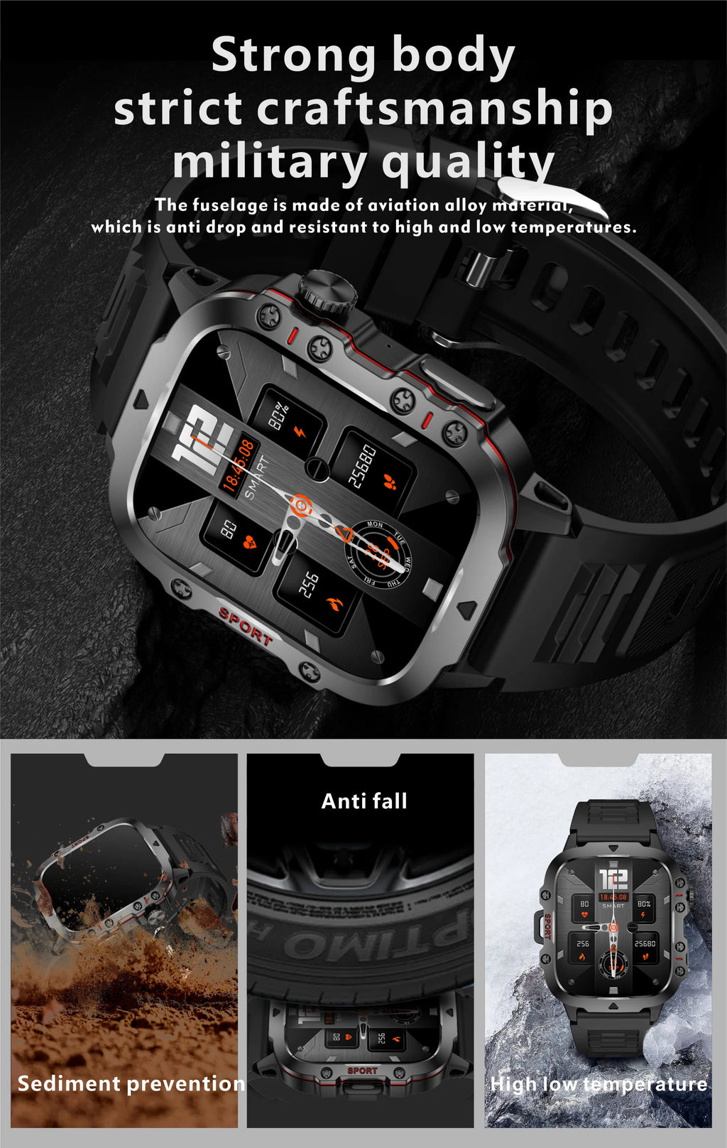 LIGE New Smart Watch 1.96 Inch Screen 420 MAh Bluetooth Call Voice Assistant Watch Sports Fitness Waterproof Smartwatch For Men