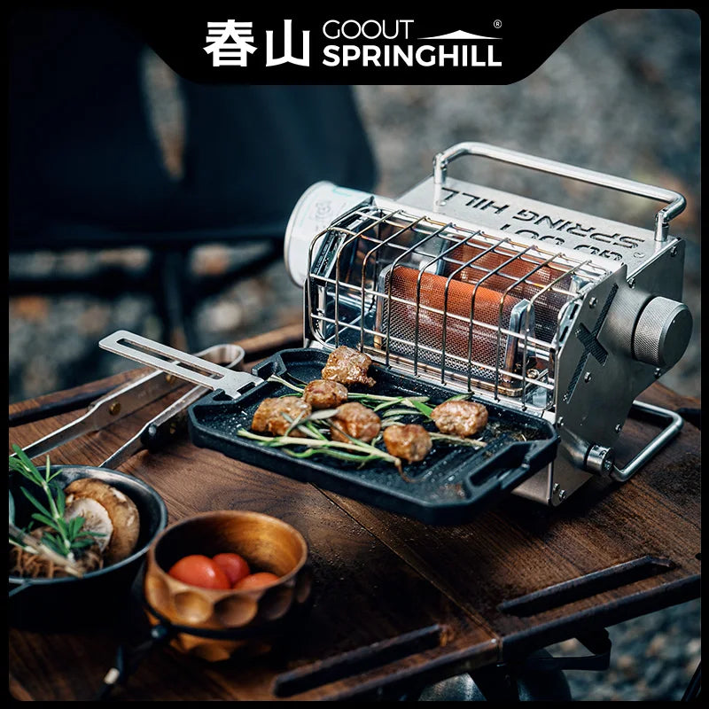 Goout Springhill Zhurong Heater Compact Cassette Heater Winter Outdoor Camping Tent Portable Fire Pit Removable Storage Shelf
