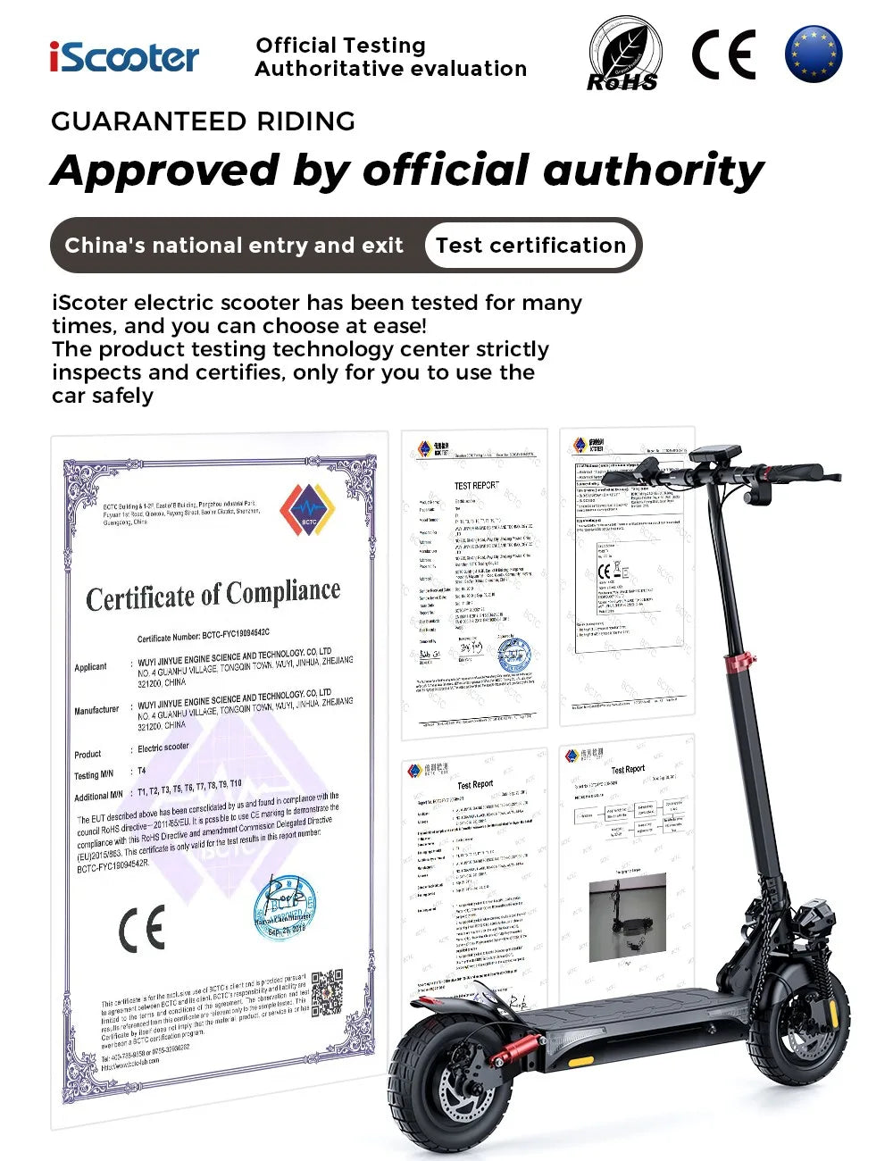iScooter iX4 Electric Scooter 800W Motor Max Speed 45km/h 48V 15Ah Battery up to 40-45km Range App Control Body Warning Light