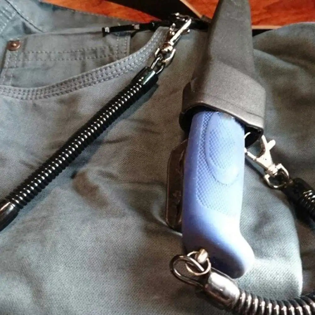 Tactical Retractable Spring Elastic Rope Security Gear Tool Hiking Camping Anti-lost Phone Keychain Fishing Lanyards Keychain