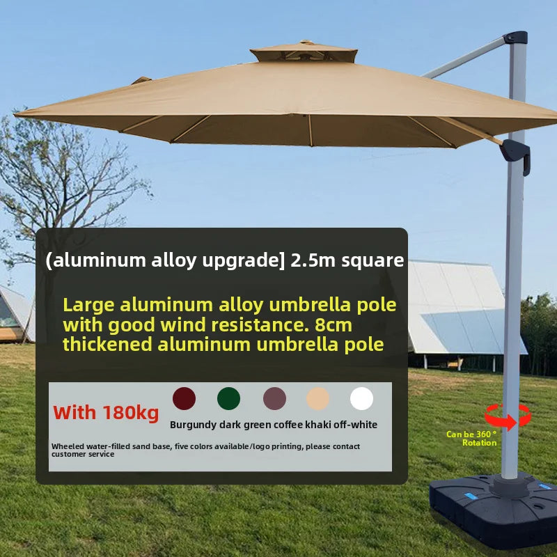 Outdoor Sun Umbrella, Cantilever, Courtyard Villa Courtyard Garden Sun Umbrella, Outdoor Umbrella, Customizable
