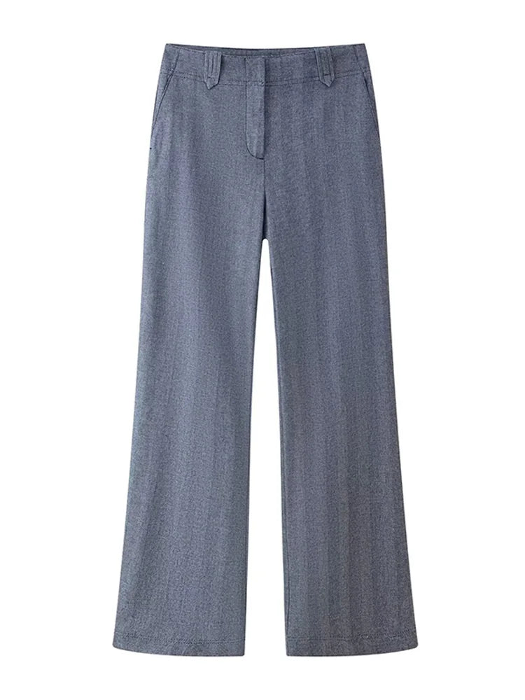Women's Outwear 2 Piece Set Coats Pants Zipper Short Jackets Straight-Leg Trouser Autumn New Out Suits Casual Woman Clothes
