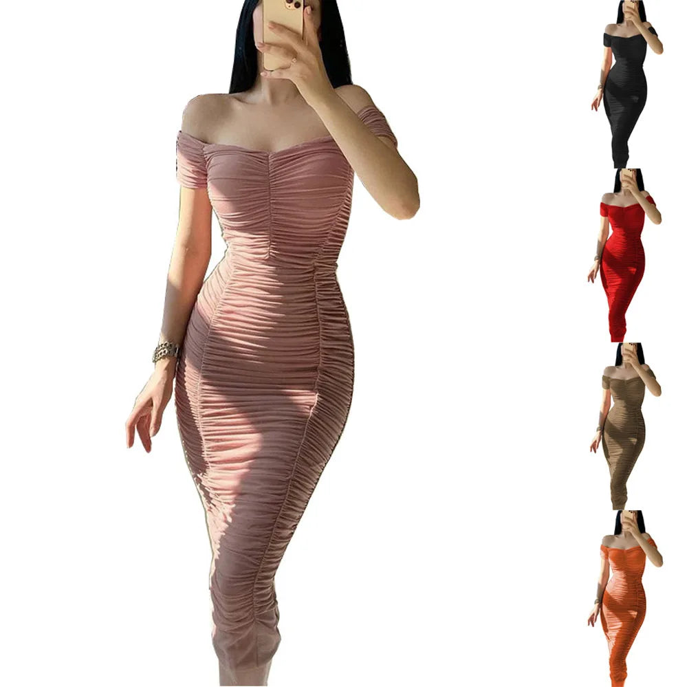 Women Summer Prom Dresses Evening Midi Bodycon Dress Elegant Club Sexy Outfits for Wedding Birthday Party