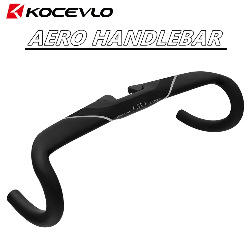 KOCEVLO AERO 3 Road Carbon Handlebar 360/380/400/420mm UD Matt Internal Routing Road Bicycle Handle Bar