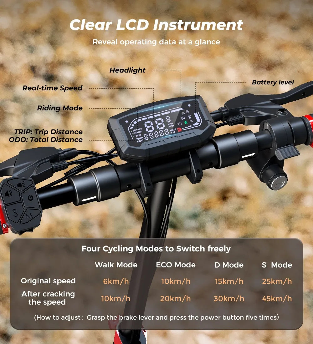 iScooter iX4 Electric Scooter 800W Motor Max Speed 45km/h 48V 15Ah Battery up to 40-45km Range App Control Body Warning Light
