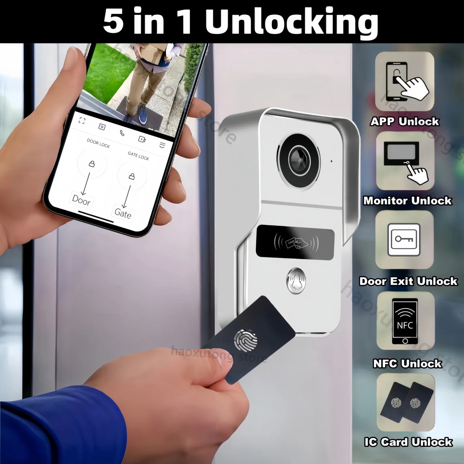 2 Wires Digital Video Intercom System 7/10 Inch Wireless WIFI Video Doorphone Tuya Smart WIFI Doorbell Camera for home Apartment