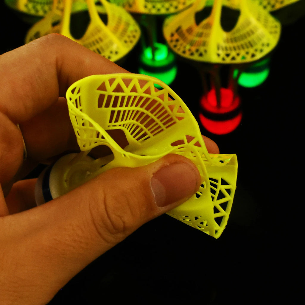 8/1PCS Windproof Light-up Badminton Durable Yellow Nylon Shuttlecocks Badminton Indoor Outdoor Sports Badminton Training Balls
