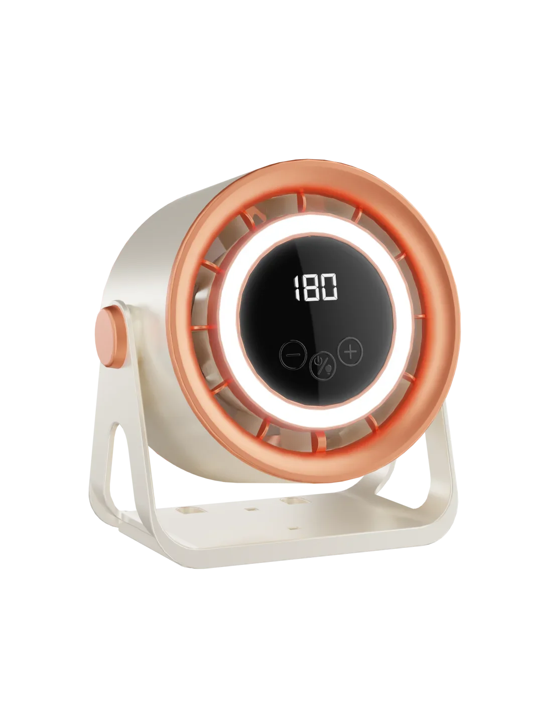 New 1800mAH desktop bladeless electric fan, USB rechargeable with ambient light, silent turbo fan, 100 speed air cooler