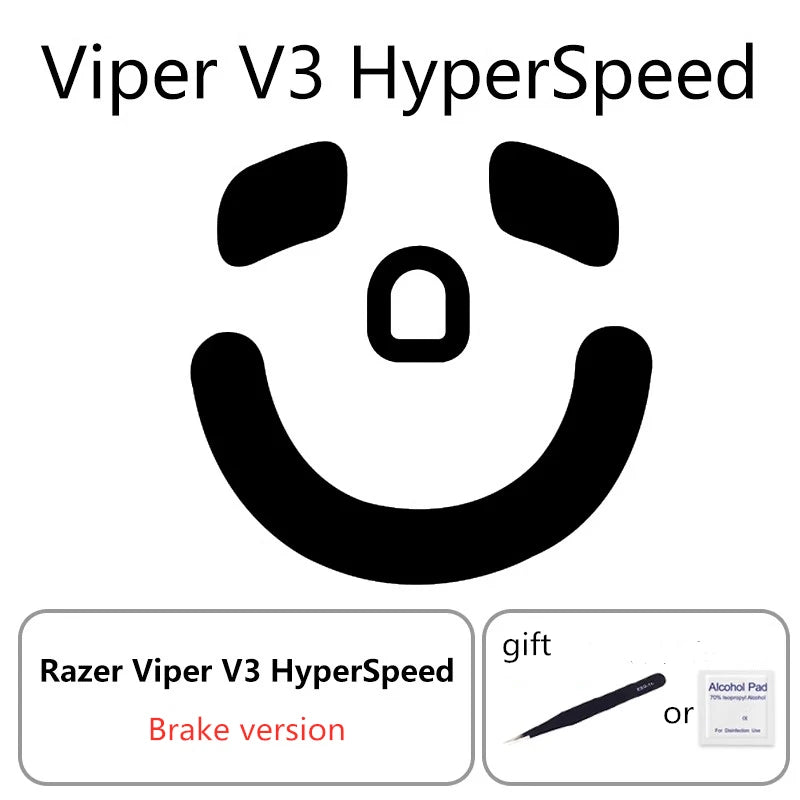 1 Set Ultraglide Mouse Skates For Razer Viper V3 HyperSpeed Brake Control Speed Mouse Feet ICE Version Mice Glides PTFE Feet