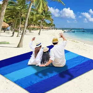 Beach Blanket Waterproof Sandproof Beach Mat 2x2.1m for 2-8 Adults Quick Drying Outdoor Picnic Mat for Travel, Camping, Hiking
