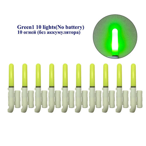 10PCS Luminous Light Glow Sticks Sea Ocean Fishing Light Electronic Glow Stick Electric Rod Light Stick Tackle Tools No Batttery