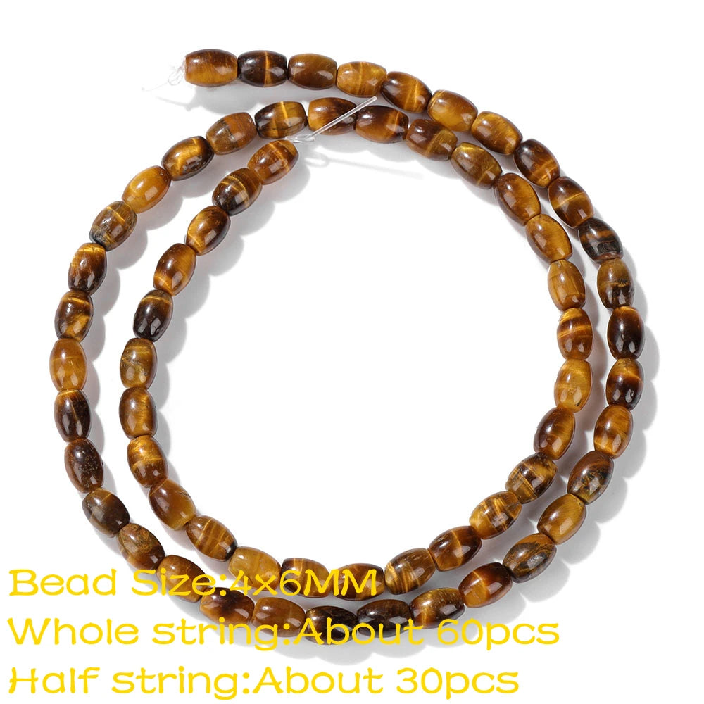 High Quality Natural Stone Yellow Tiger Eye Beads Round Square Oval Loose Spacer Stone For Jewelry Making Bracelet Diy Accessory
