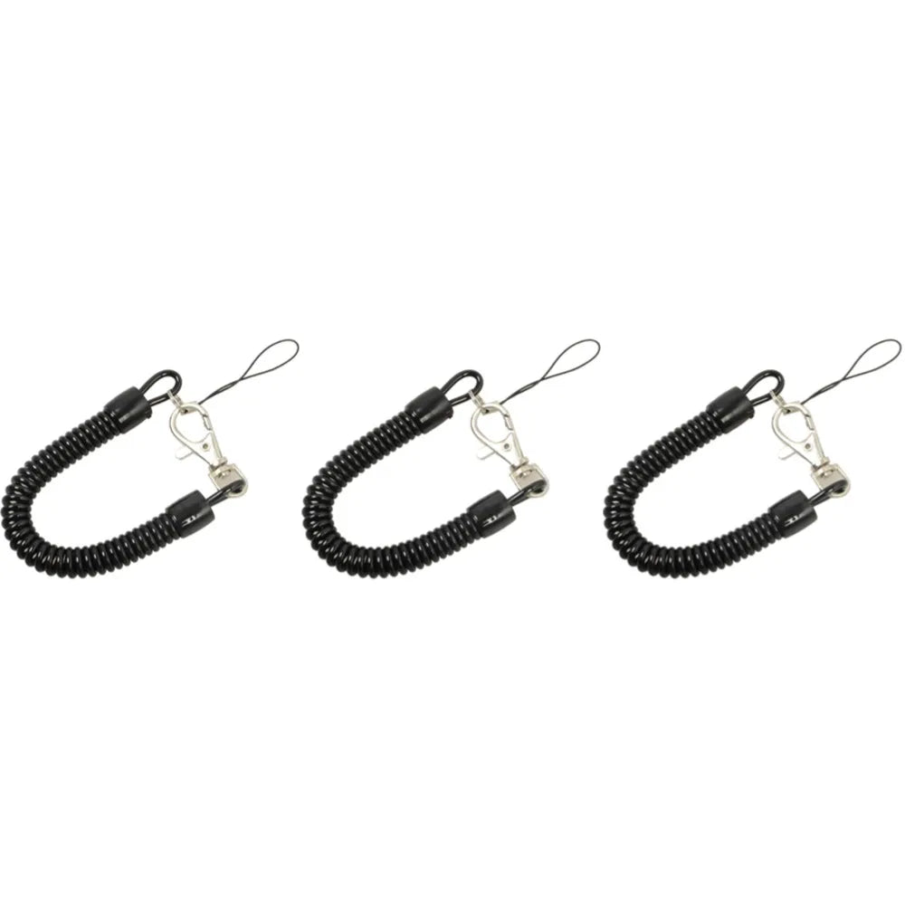 Tactical Retractable Spring Elastic Rope Security Gear Tool Hiking Camping Anti-lost Phone Keychain Fishing Lanyards Keychain